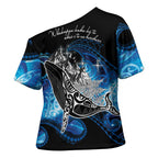 Maori Matariki Te Araroa Paikea Starry Cross Shoulder Shirt Tangaroa Whakatauki