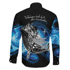 Maori Matariki Te Araroa Paikea Starry Family Matching Long Sleeve Bodycon Dress and Hawaiian Shirt Tangaroa Whakatauki