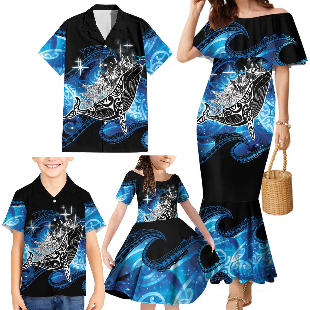 Maori Matariki Te Araroa Paikea Starry Family Matching Mermaid Dress and Hawaiian Shirt Tangaroa Whakatauki