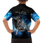 Maori Matariki Te Araroa Paikea Starry Family Matching Off Shoulder Maxi Dress and Hawaiian Shirt Tangaroa Whakatauki