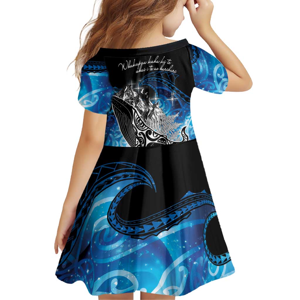 Maori Matariki Te Araroa Paikea Starry Family Matching Off Shoulder Short Dress and Hawaiian Shirt Tangaroa Whakatauki