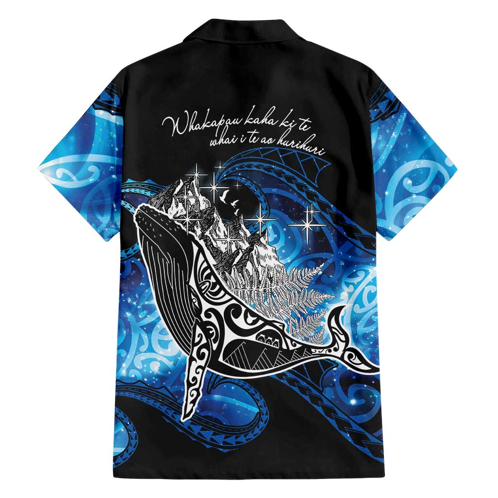 Maori Matariki Te Araroa Paikea Starry Family Matching Short Sleeve Bodycon Dress and Hawaiian Shirt Tangaroa Whakatauki