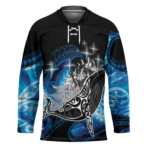 Maori Matariki Te Araroa Paikea Starry Hockey Jersey Tangaroa Whakatauki