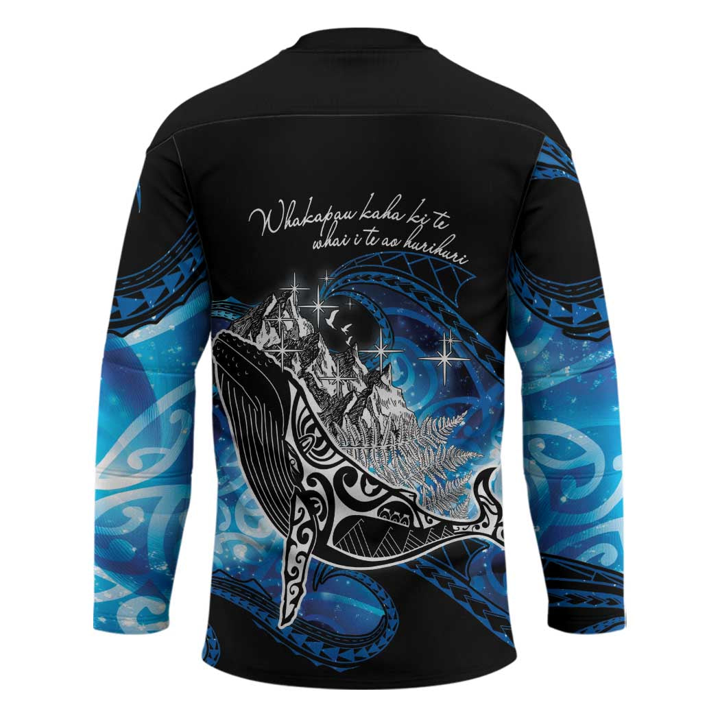 Maori Matariki Te Araroa Paikea Starry Hockey Jersey Tangaroa Whakatauki