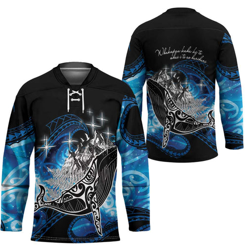 Maori Matariki Te Araroa Paikea Starry Hockey Jersey Tangaroa Whakatauki