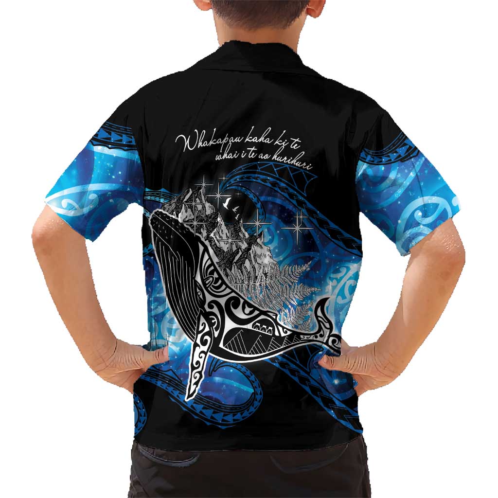 Maori Matariki Te Araroa Paikea Starry Kid Hawaiian Shirt Tangaroa Whakatauki