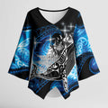 Maori Matariki Te Araroa Paikea Starry Kimono Sleeve Blouse Tangaroa Whakatauki
