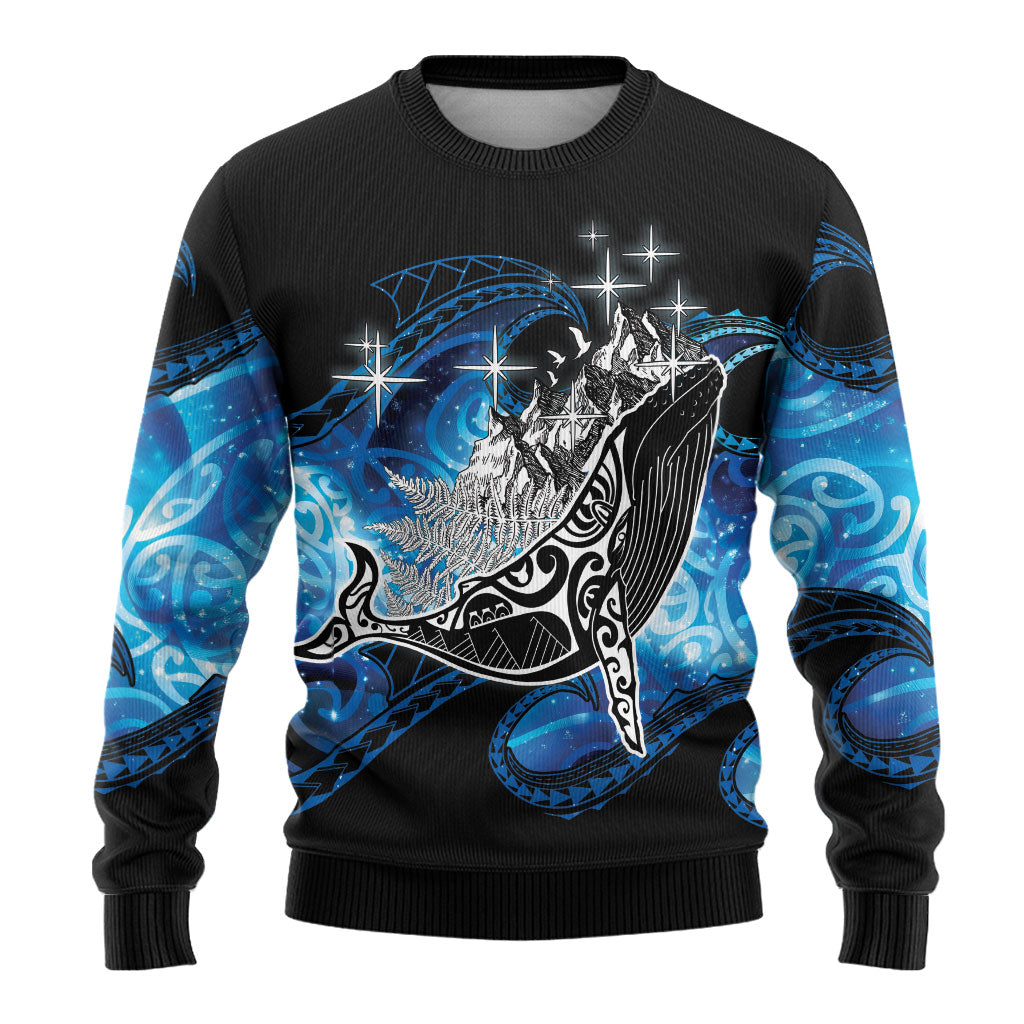 Maori Matariki Te Araroa Paikea Starry Ugly Christmas Sweater Tangaroa Whakatauki