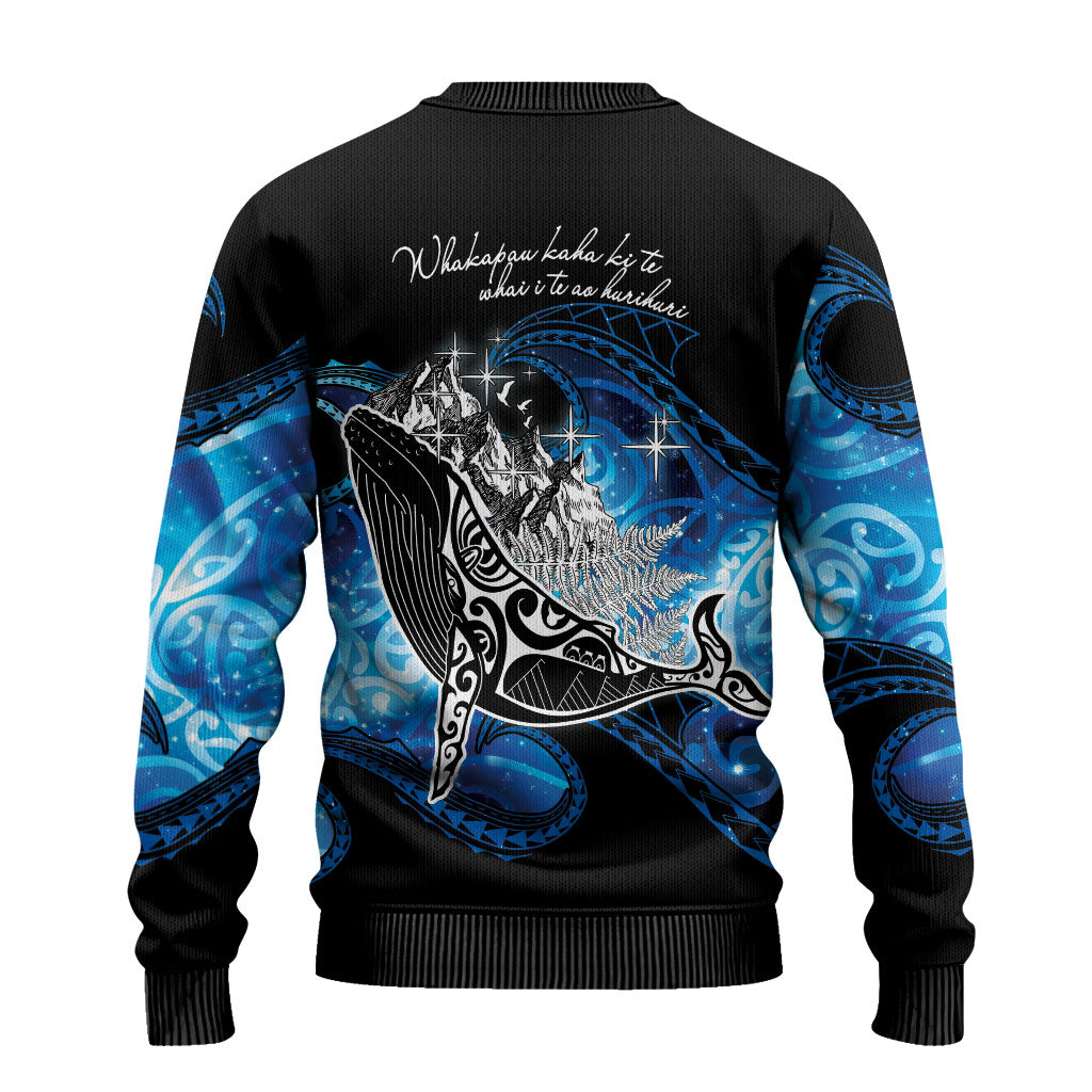 Maori Matariki Te Araroa Paikea Starry Ugly Christmas Sweater Tangaroa Whakatauki