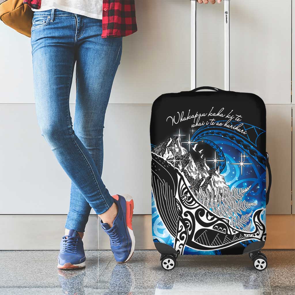 Maori Matariki Te Araroa Paikea Starry Luggage Cover Tangaroa Whakatauki