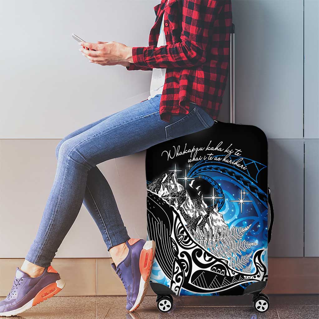 Maori Matariki Te Araroa Paikea Starry Luggage Cover Tangaroa Whakatauki