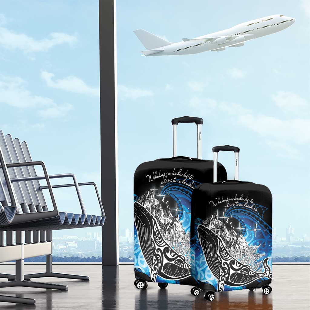 Maori Matariki Te Araroa Paikea Starry Luggage Cover Tangaroa Whakatauki