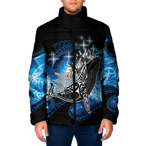 Maori Matariki Te Araroa Paikea Starry Padded Jacket Tangaroa Whakatauki