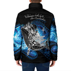 Maori Matariki Te Araroa Paikea Starry Padded Jacket Tangaroa Whakatauki