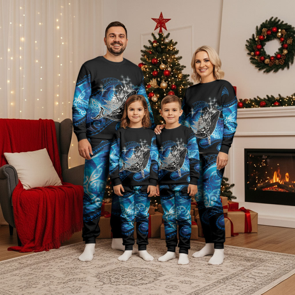 Maori Matariki Te Araroa Paikea Starry Christmas Pajama Set Tangaroa Whakatauki