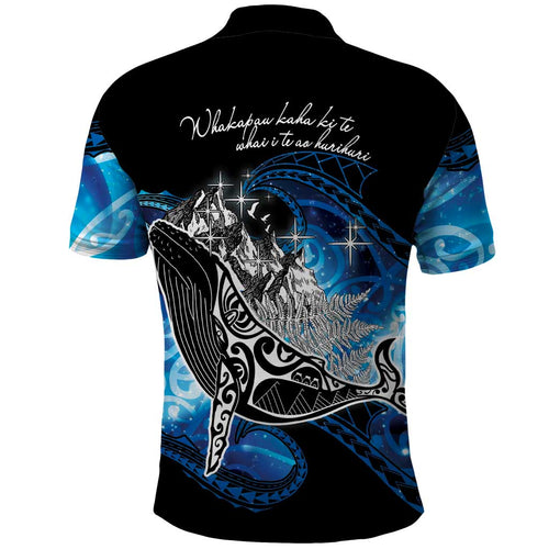 Maori Matariki Te Araroa Paikea Starry Polo Shirt Tangaroa Whakatauki
