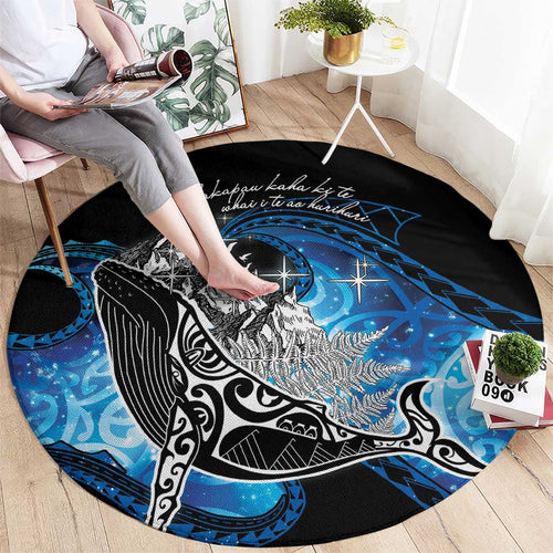 Maori Matariki Te Araroa Paikea Starry Round Carpet Tangaroa Whakatauki