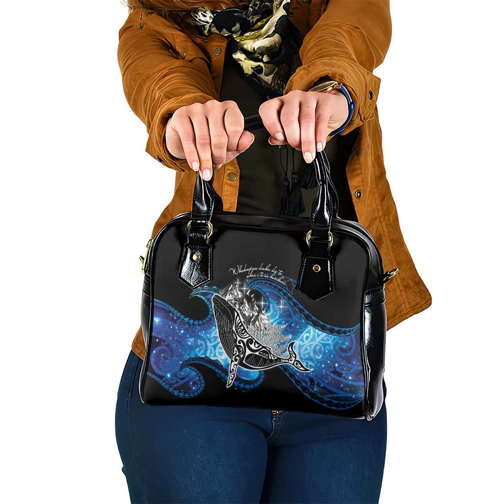 Maori Matariki Te Araroa Paikea Starry Shoulder Handbag Tangaroa Whakatauki