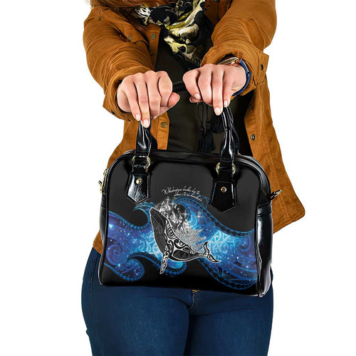 Maori Matariki Te Araroa Paikea Starry Shoulder Handbag Tangaroa Whakatauki