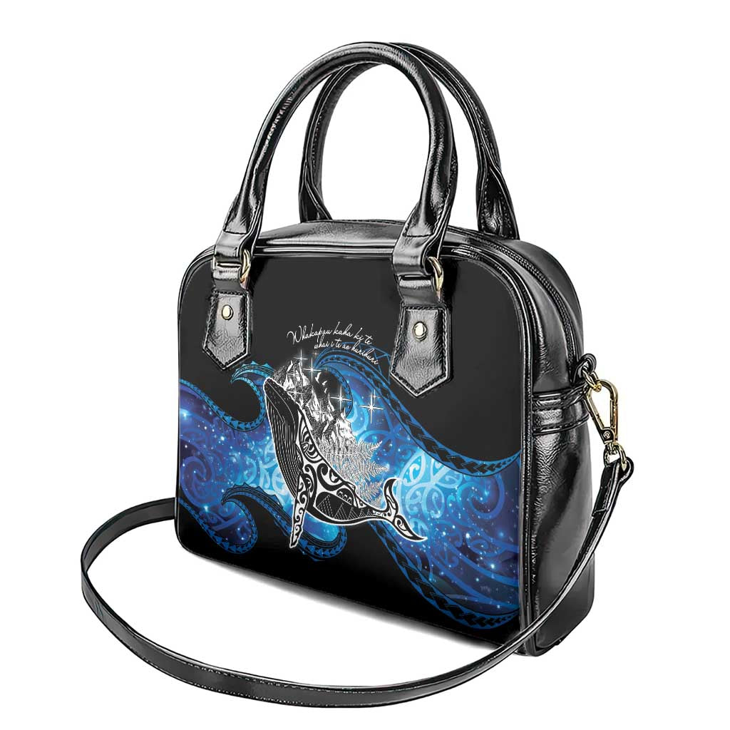 Maori Matariki Te Araroa Paikea Starry Shoulder Handbag Tangaroa Whakatauki