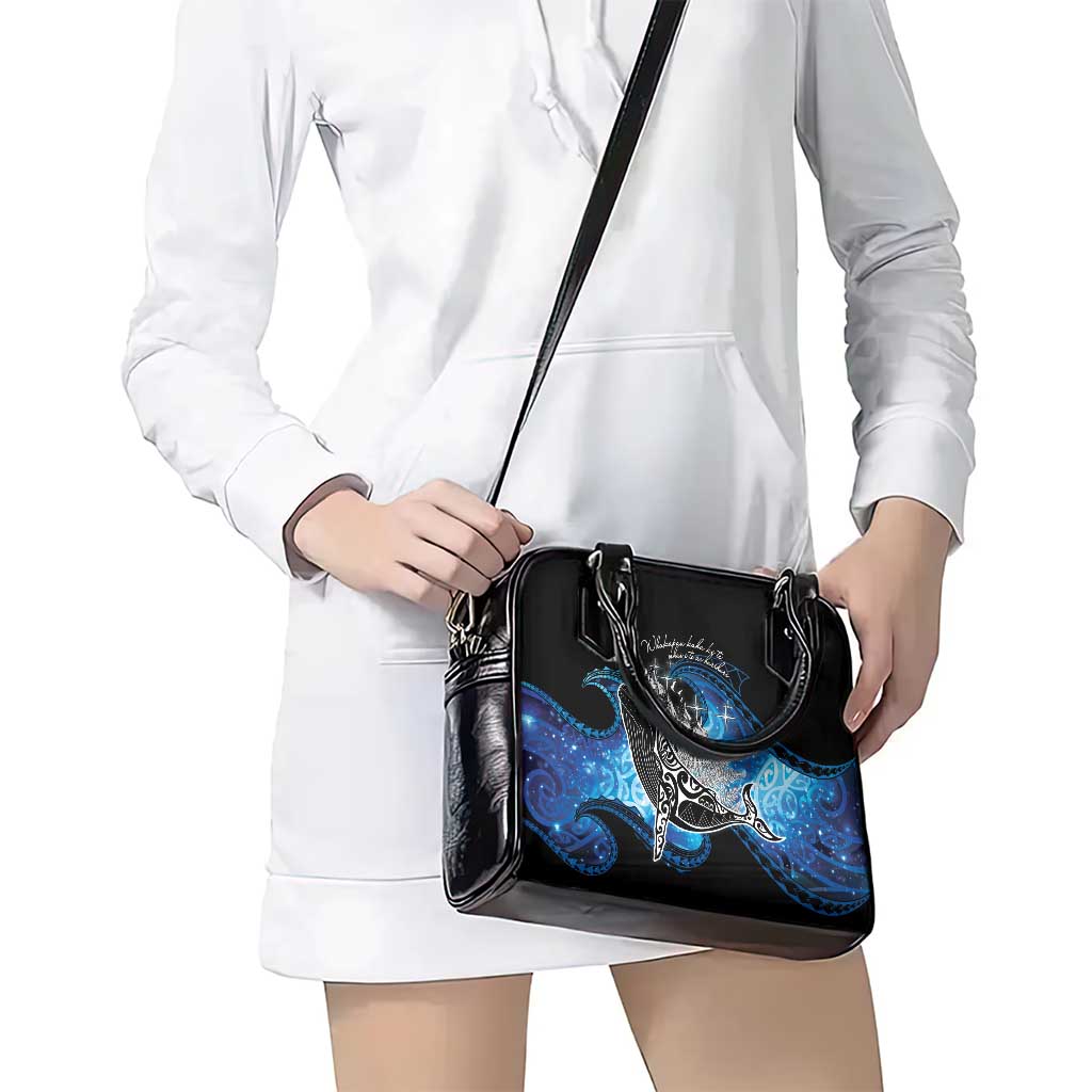 Maori Matariki Te Araroa Paikea Starry Shoulder Handbag Tangaroa Whakatauki