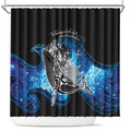 Maori Matariki Te Araroa Paikea Starry Shower Curtain Tangaroa Whakatauki