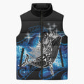 Maori Matariki Te Araroa Paikea Starry Sleeveless Puffer Jacket Tangaroa Whakatauki