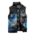 Maori Matariki Te Araroa Paikea Starry Sleeveless Puffer Jacket Tangaroa Whakatauki