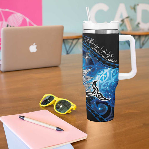Maori Matariki Te Araroa Paikea Starry Tumbler With Handle Tangaroa Whakatauki