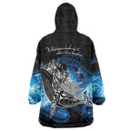 Maori Matariki Te Araroa Paikea Starry Wearable Blanket Hoodie Tangaroa Whakatauki