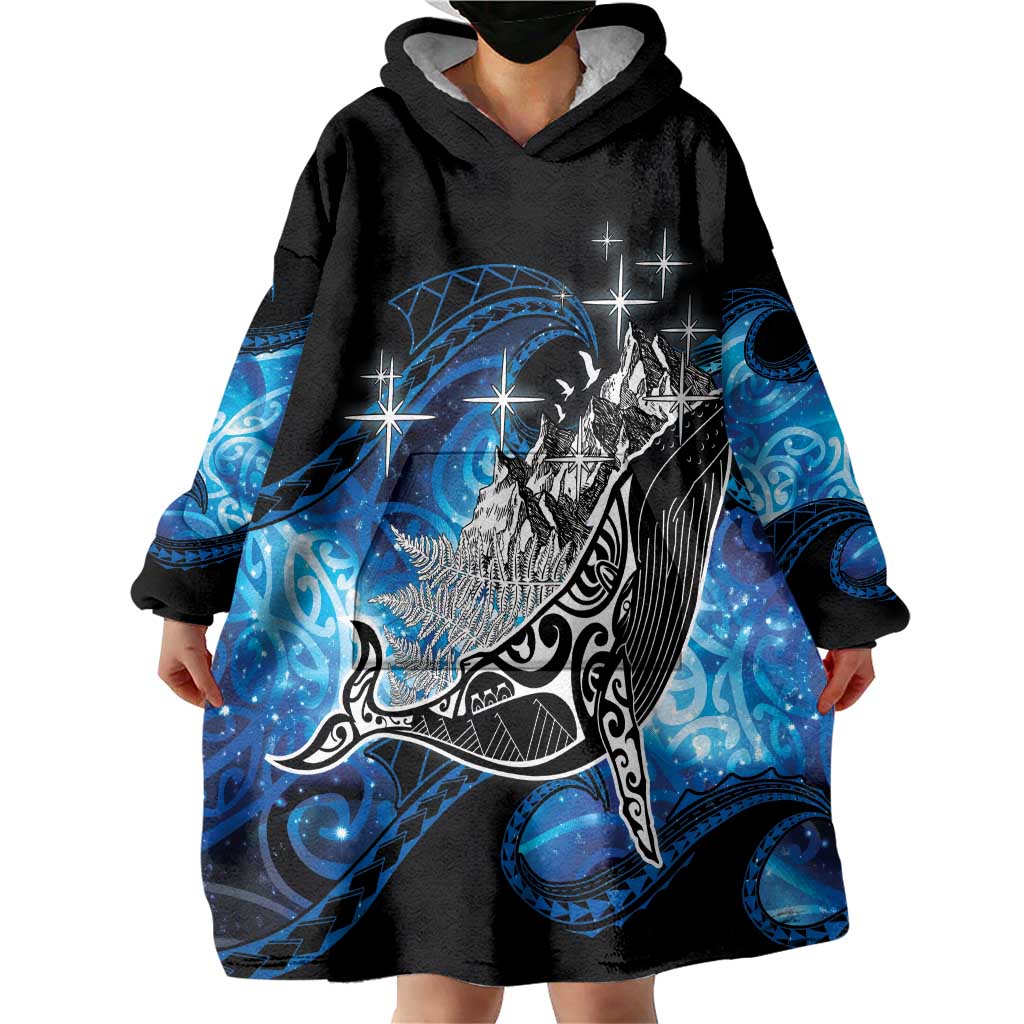 Maori Matariki Te Araroa Paikea Starry Wearable Blanket Hoodie Tangaroa Whakatauki