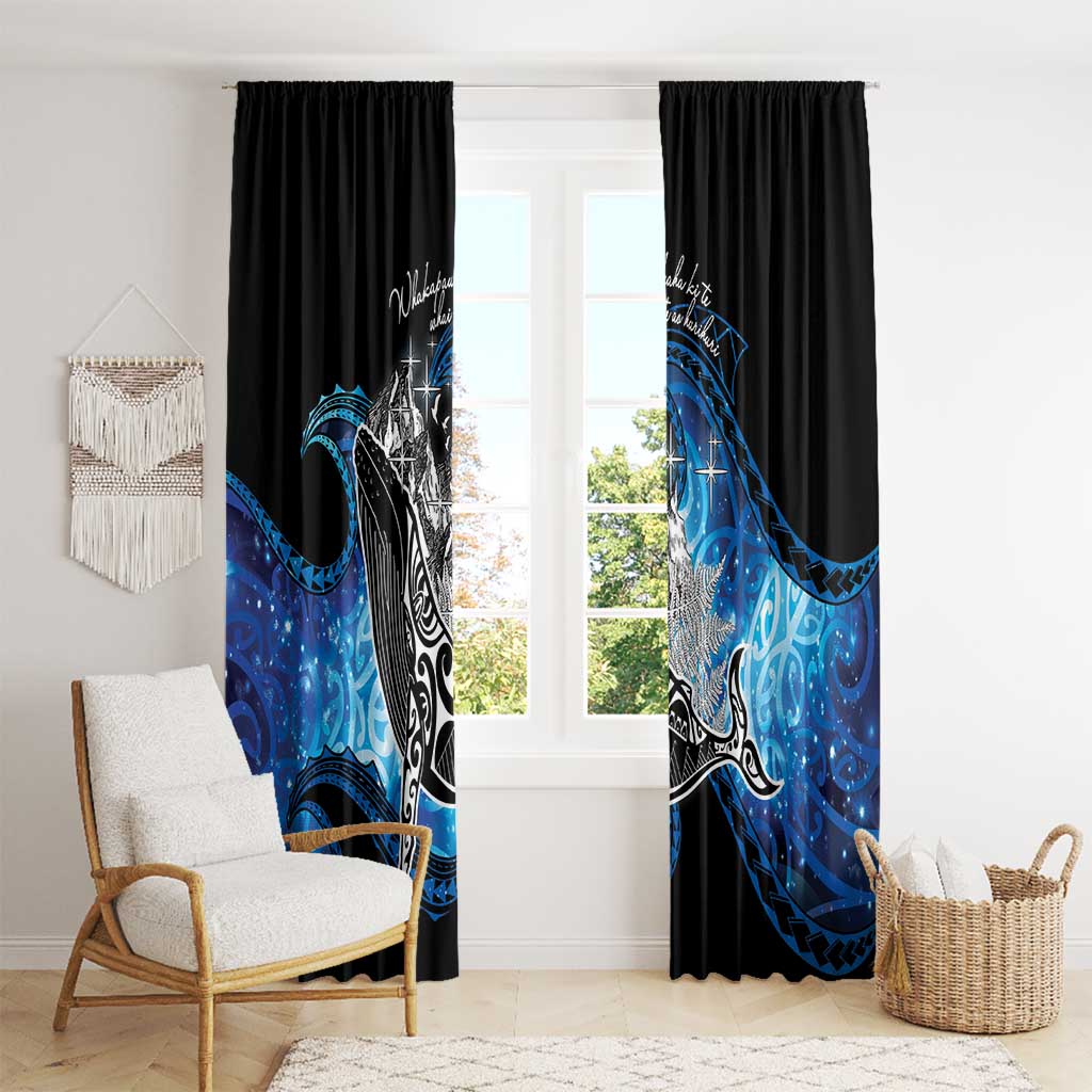 Maori Matariki Te Araroa Paikea Starry Window Curtain Tangaroa Whakatauki