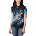 Maori Matariki Te Araroa Paikea Starry Women Polo Shirt Tangaroa Whakatauki