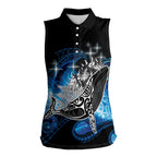 Maori Matariki Te Araroa Paikea Starry Women Sleeveless Polo Shirt Tangaroa Whakatauki