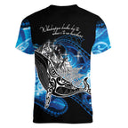 Maori Matariki Te Araroa Paikea Starry Women V-Neck T-Shirt Tangaroa Whakatauki