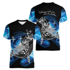 Maori Matariki Te Araroa Paikea Starry Women V-Neck T-Shirt Tangaroa Whakatauki