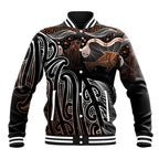 Aotearoa Maori - Australia Indigenous Baseball Jacket Koiri Whakairo Mix Aboriginal Art - Aussie Hoodie