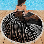 Aotearoa Maori - Australia Indigenous Beach Blanket Koiri Whakairo Mix Aboriginal Art - Aussie Hoodie