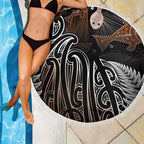Aotearoa Maori - Australia Indigenous Beach Blanket Koiri Whakairo Mix Aboriginal Art - Aussie Hoodie