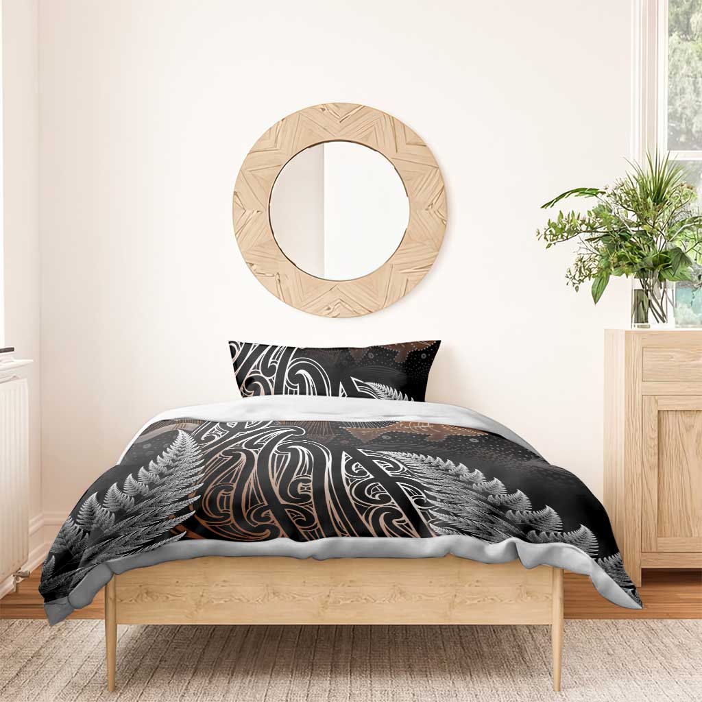 Aotearoa Maori - Australia Indigenous Bedding Set Koiri Whakairo Mix Aboriginal Art - Aussie Hoodie