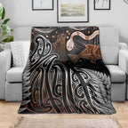 Aotearoa Maori - Australia Indigenous Blanket Koiri Whakairo Mix Aboriginal Art - Aussie Hoodie