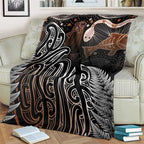 Aotearoa Maori - Australia Indigenous Blanket Koiri Whakairo Mix Aboriginal Art - Aussie Hoodie