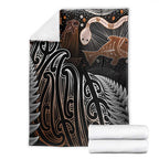 Aotearoa Maori - Australia Indigenous Blanket Koiri Whakairo Mix Aboriginal Art - Aussie Hoodie