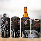Aotearoa Maori - Australia Indigenous 4 in 1 Can Cooler Tumbler Koiri Whakairo Mix Aboriginal Art - Aussie Hoodie