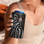 Aotearoa Maori - Australia Indigenous 4 in 1 Can Cooler Tumbler Koiri Whakairo Mix Aboriginal Art - Aussie Hoodie
