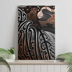 Aotearoa Maori - Australia Indigenous Canvas Wall Art Koiri Whakairo Mix Aboriginal Art - Aussie Hoodie