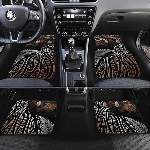 Aotearoa Maori - Australia Indigenous Car Mats Koiri Whakairo Mix Aboriginal Art - Aussie Hoodie