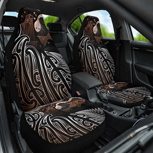 Aotearoa Maori - Australia Indigenous Car Seat Cover Koiri Whakairo Mix Aboriginal Art - Aussie Hoodie