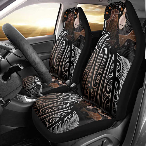 Aotearoa Maori - Australia Indigenous Car Seat Cover Koiri Whakairo Mix Aboriginal Art - Aussie Hoodie