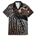 Aotearoa Maori - Australia Indigenous Family Matching Mermaid Dress and Hawaiian Shirt Koiri Whakairo Mix Aboriginal Art - Aussie Hoodie